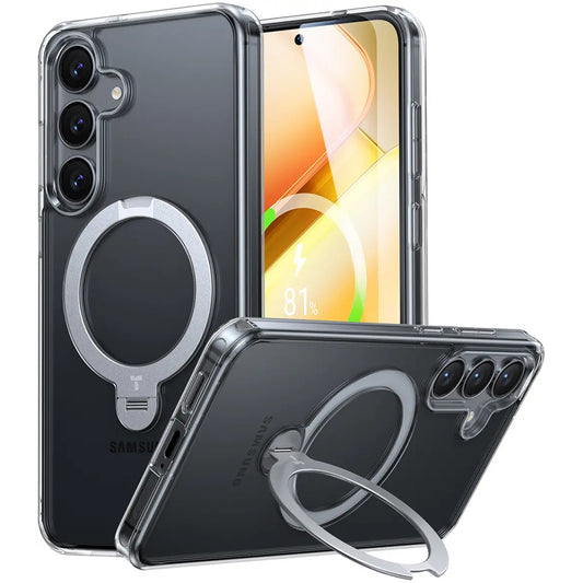 MagSafe-kotelo Samsung Galaxy S25+ S936:lle, Torras, Ostand Spin, Läpinäkyvä