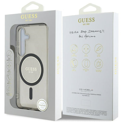 MagSafe-kotelo Samsung Galaxy S25 S931:lle, Guess, IML Glitter Circle, Musta