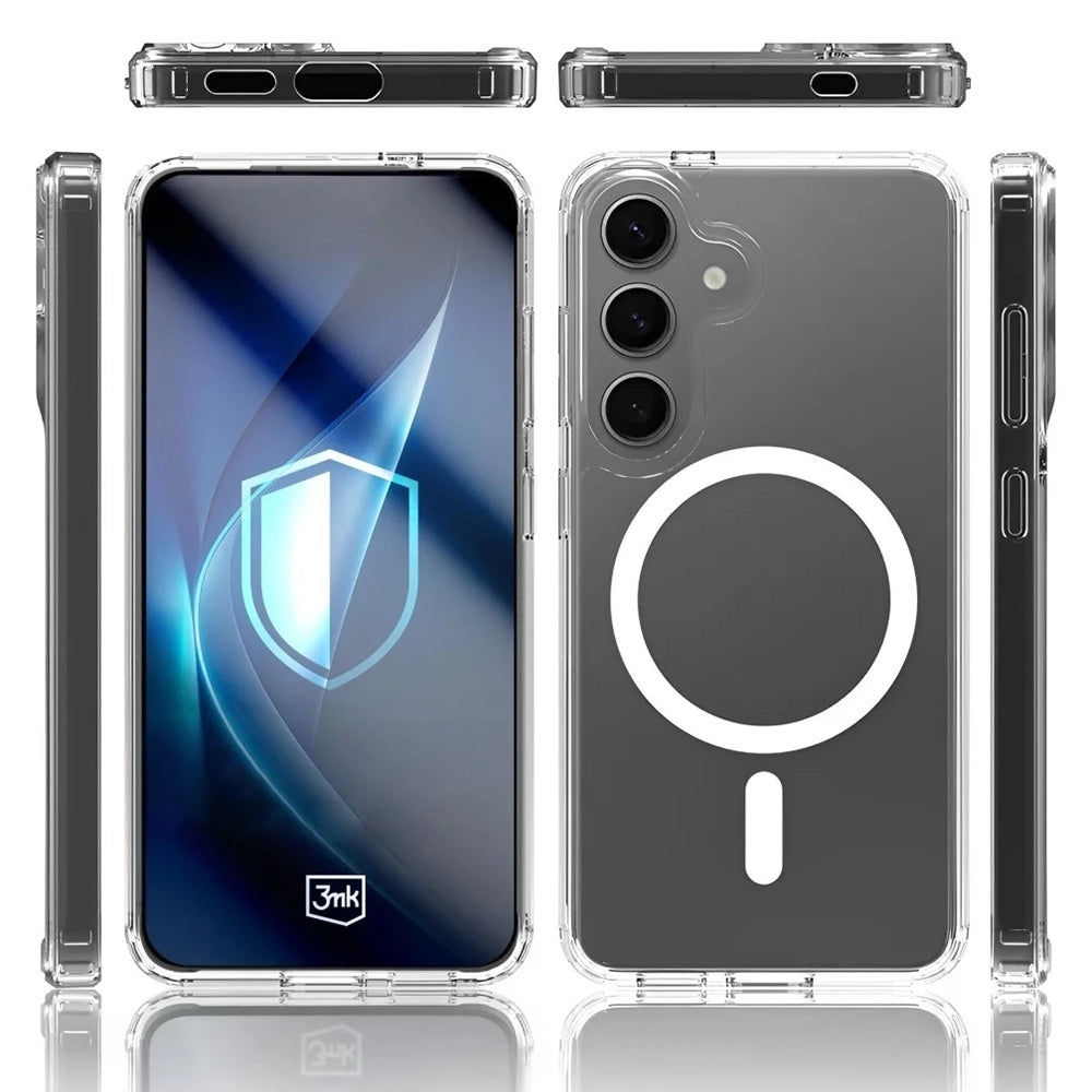 MagSafe Case for Samsung Galaxy S25 S931 / S24 S921, 3MK, Armor MagCase, Transparent