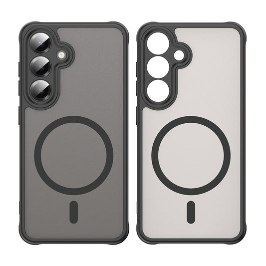 MagSafe-kotelo Samsung Galaxy S25 S931 / S24 S921, Techsuit, HaloFrost II (Big Lens Hole), Musta