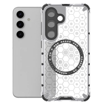 MagSafe-kuori Samsung Galaxy S25 S931:lle, Techsuit, HoneyComb Shield, Valkoinen