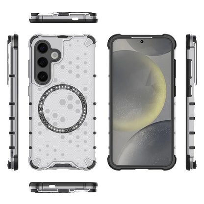 MagSafe-kuori Samsung Galaxy S25 S931:lle, Techsuit, HoneyComb Shield, Valkoinen