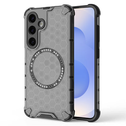 MagSafe-kuori Samsung Galaxy S25 S931:lle, Techsuit, HoneyComb Shield, Musta