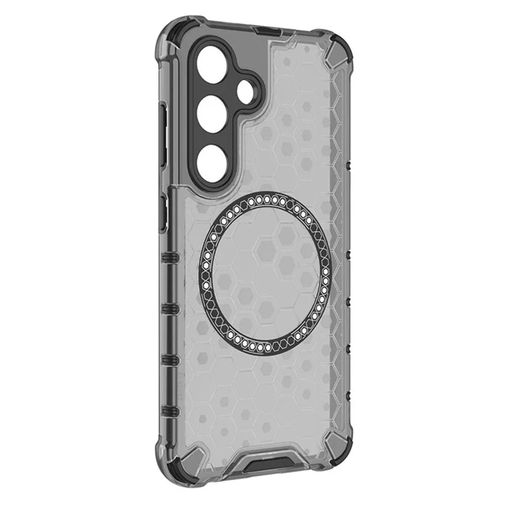 MagSafe-kuori Samsung Galaxy S25 S931:lle, Techsuit, HoneyComb Shield, Musta