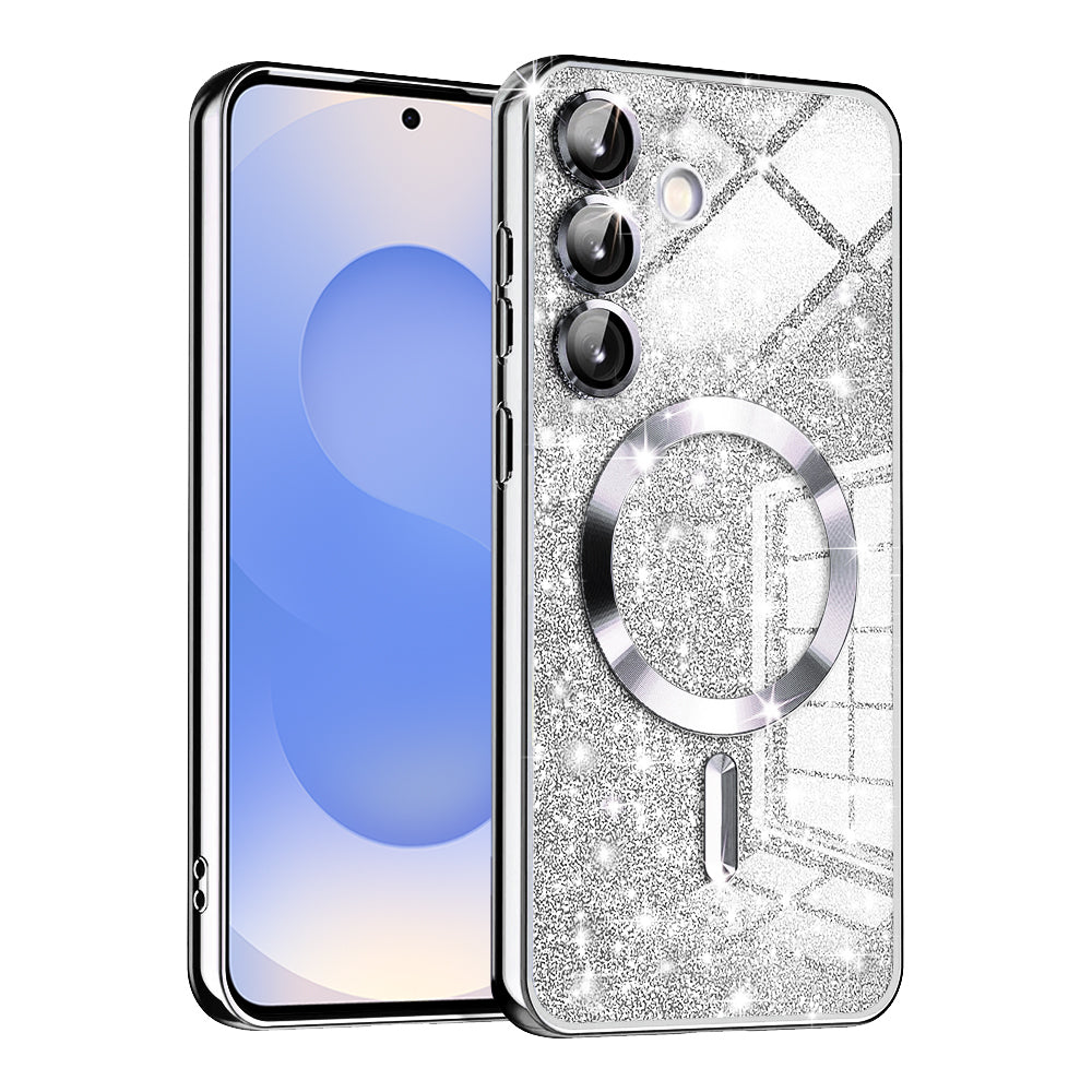 MagSafe-kuori Samsung Galaxy S25 S931:lle, Techsuit, Luxury Glitter, Hopea