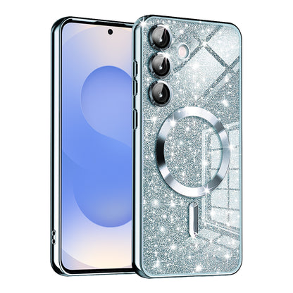 MagSafe-kuori Samsung Galaxy S25 S931:lle, Techsuit, Luxury Glitter, Bleu