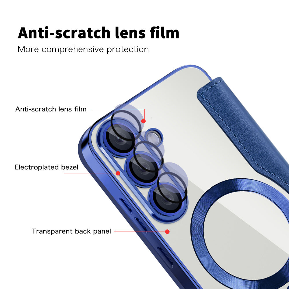 MagSafe-kuori Samsung Galaxy S25 S931:lle, Techsuit, SmartMag Book, Sininen