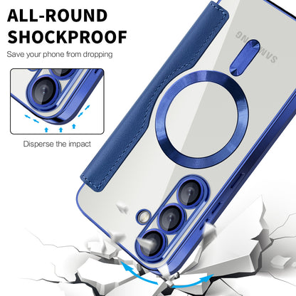 MagSafe-kuori Samsung Galaxy S25 S931:lle, Techsuit, SmartMag Book, Sininen