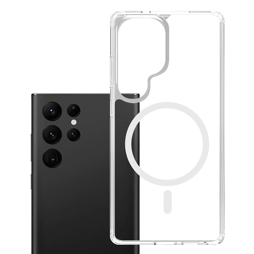 MagSafe Case for Samsung Galaxy S25 Ultra S938, 3MK, Armor MagCase, Transparent