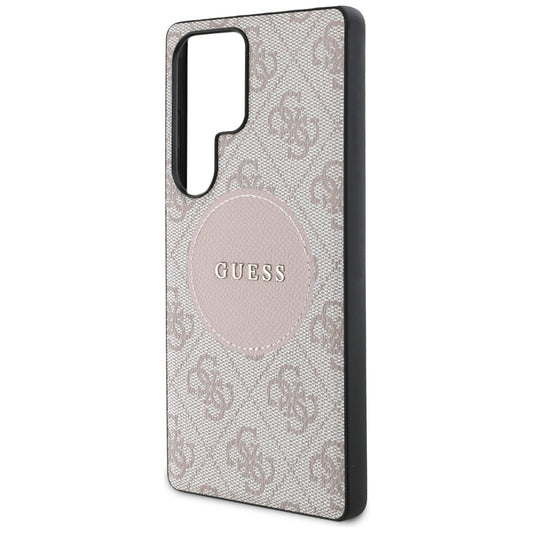MagSafe-kotelo Samsung Galaxy S25 Ultra S938:lle, Guess, 4G Circle Classic Logo, Pinkki