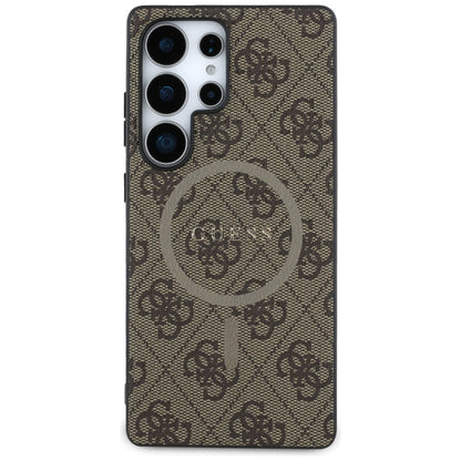 MagSafe-kotelo Samsung Galaxy S25 Ultra S938:lle, Guess, 4G Ring Classic Logo, Ruskea