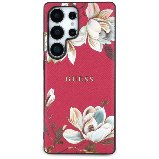 MagSafe-kotelo Samsung Galaxy S25 Ultra S938:lle, Guess, Grained Flowers, Fuksia