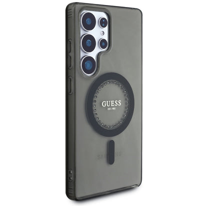 MagSafe-kotelo Samsung Galaxy S25 Ultra S938:lle, Guess, IML Rhinestone, Musta
