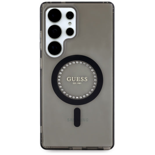 MagSafe-kotelo Samsung Galaxy S25 Ultra S938:lle, Guess, IML Rhinestone, Musta
