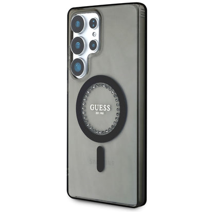 MagSafe-kotelo Samsung Galaxy S25 Ultra S938:lle, Guess, IML Rhinestone, Musta