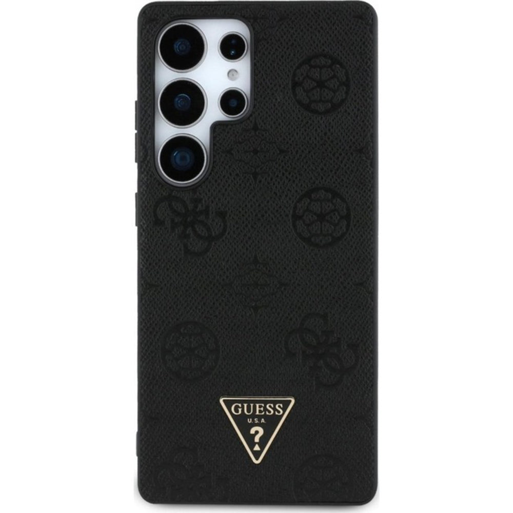 MagSafe-kotelo Samsung Galaxy S25 Ultra S938:lle, Guess, Peony Grained Hot Stamp Triangle, ruskea