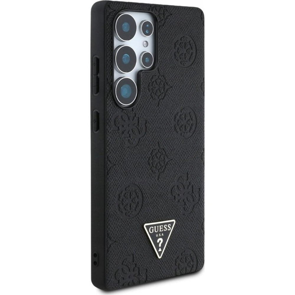 MagSafe-kotelo Samsung Galaxy S25 Ultra S938:lle, Guess, Peony Grained Hot Stamp Triangle, ruskea