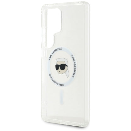 MagSafe Case for Samsung Galaxy S25 Ultra S938, Karl Lagerfeld, IML Karl's Head, White