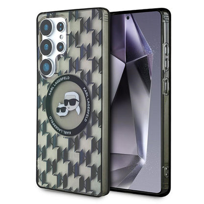 MagSafe-kotelo Samsung Galaxy S25 Ultra S938:lle, Karl Lagerfeld, IML Monogram Karl & Choupette's Heads, Musta