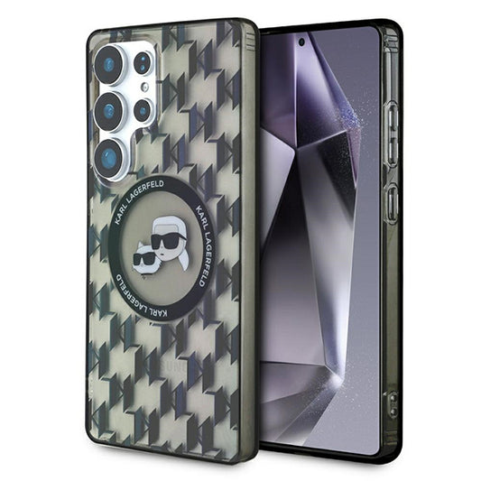 MagSafe-kotelo Samsung Galaxy S25 Ultra S938:lle, Karl Lagerfeld, IML Monogram Karl & Choupette's Heads, Musta