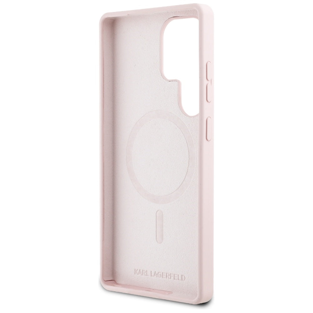 MagSafe-kotelo Samsung Galaxy S25 Ultra S938:lle, Karl Lagerfeld, Graffiti-silikon, Pinkki