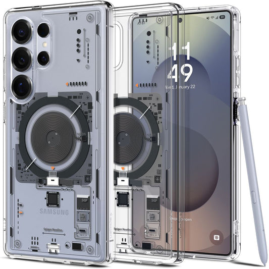 MagSafe-kotelo Samsung Galaxy S25 Ultra S938:lle, Spigen, Ultra Hybrid Neo One, Läpinäkyvä