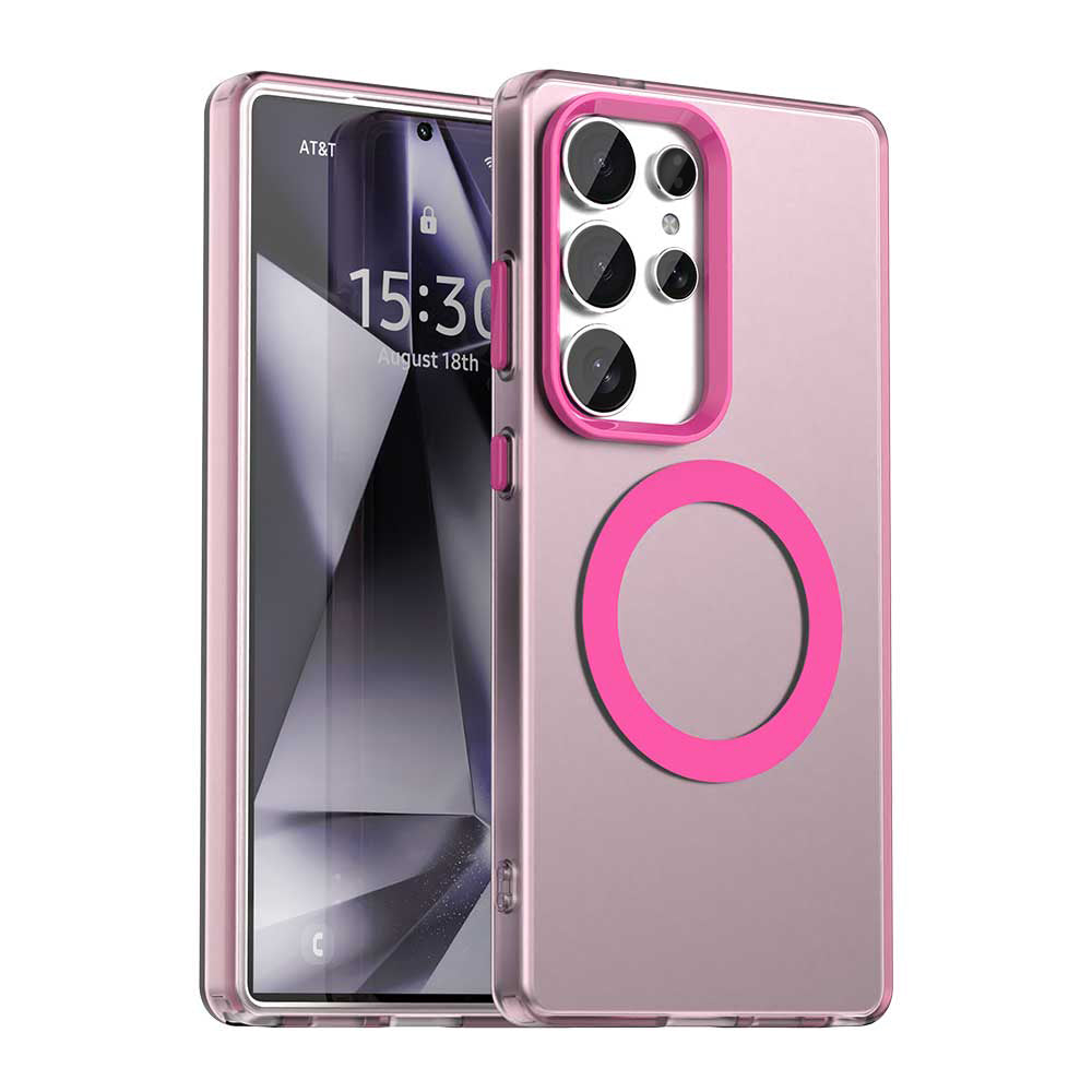 MagSafe-kuori Samsung Galaxy S25 Ultra S938:lle, Techsuit, CandyCase, Vaaleanpunainen