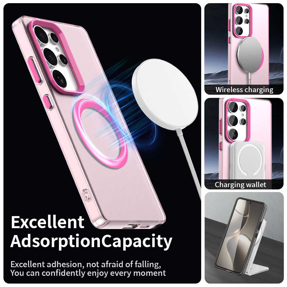 MagSafe-kuori Samsung Galaxy S25 Ultra S938:lle, Techsuit, CandyCase, Vaaleanpunainen