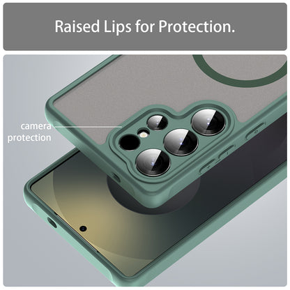 MagSafe Case for Samsung Galaxy S25 Ultra S938, Techsuit, HaloFrost II, Green