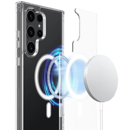 MagSafe-kuori Samsung Galaxy S25 Ultra S938:lle, Techsuit, Pro, Läpinäkyvä