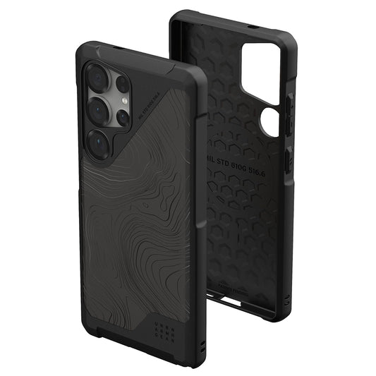 MagSafe-kuori Samsung Galaxy S25 Ultra S938:lle, Urban Armor Gear, Metropolis LT Topography, Musta