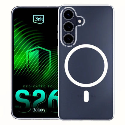 MagSafe-kotelo Samsung Galaxy S26:lle, 3MK, Clear MagCase, Läpinäkyvä