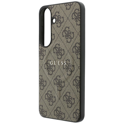 MagSafe-kuori Samsung Galaxy S26 FE S741 -puhelimelle, Guess, 4G Embossed Ring Classic Logo, ruskea