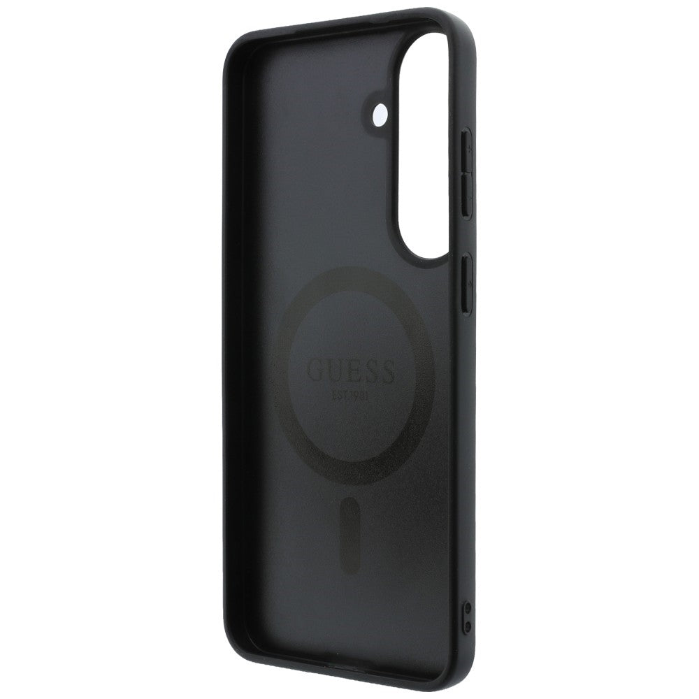 MagSafe-kuori Samsung Galaxy S26 FE S741 -puhelimelle, Guess, 4G Embossed Ring Classic Logo, ruskea