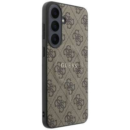 MagSafe-kuori Samsung Galaxy S26 FE S741 -puhelimelle, Guess, 4G Embossed Ring Classic Logo, ruskea