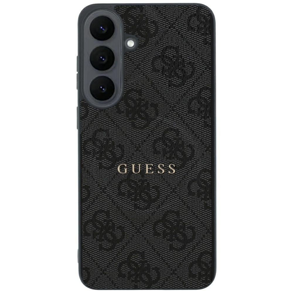 MagSafe-kuori Samsung Galaxy S26 FE S741 -puhelimelle, Guess, 4G Embossed Ring Classic Logo, musta