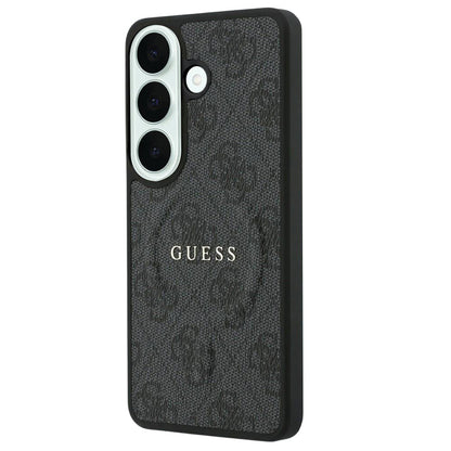 MagSafe-kuori Samsung Galaxy S26 FE S741 -puhelimelle, Guess, 4G Embossed Ring Classic Logo, musta
