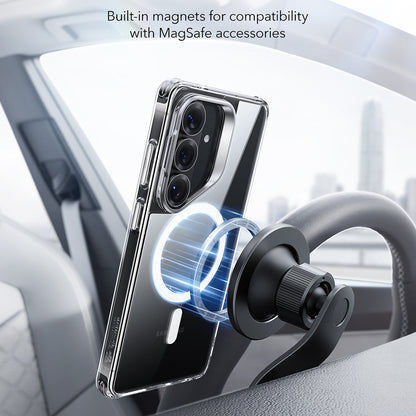 MagSafe-kotelo Samsung Galaxy S26 Plus -puhelimelle, ESR, Classic Hybrid Kickstand, Läpinäkyvä