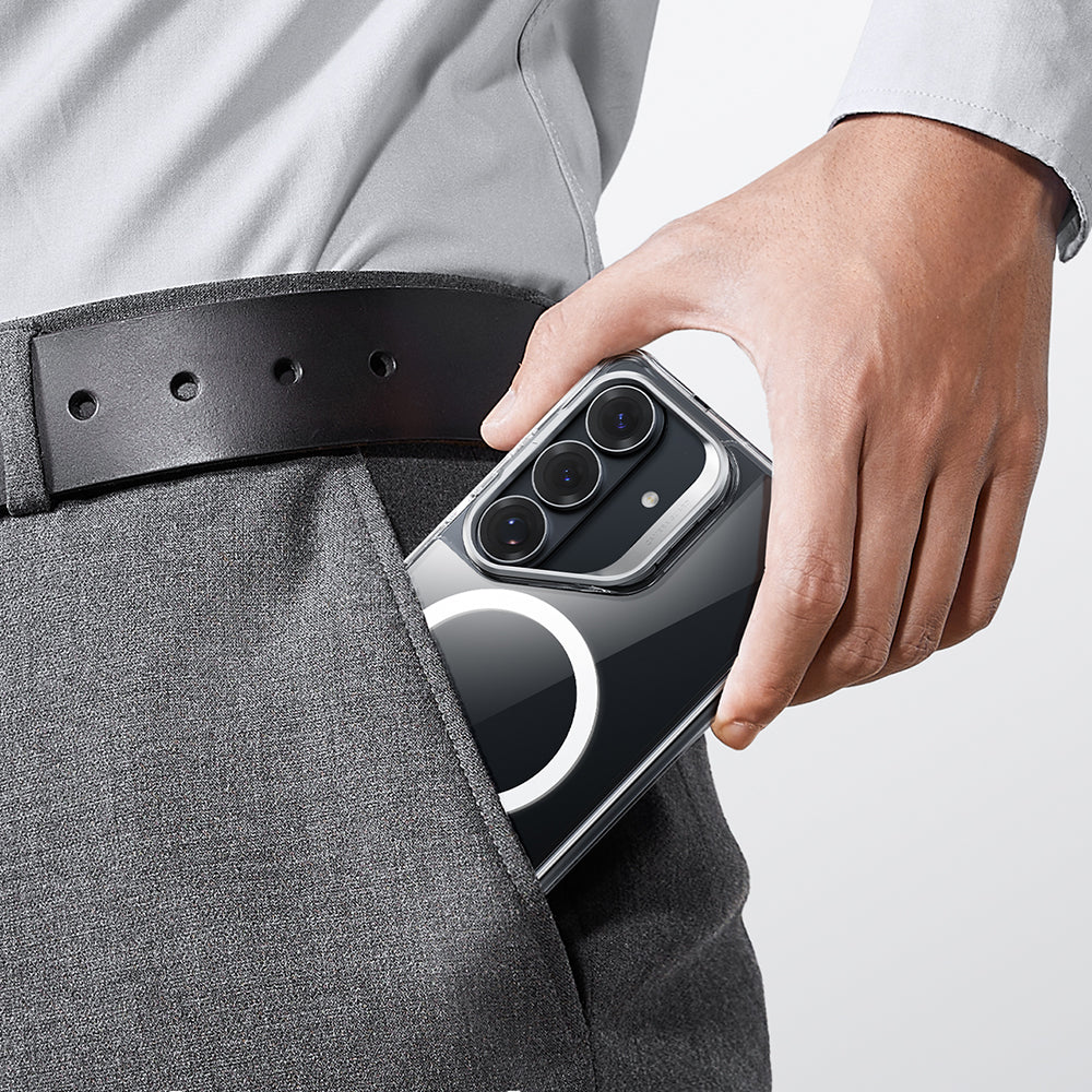 MagSafe-kotelo Samsung Galaxy S26 Plus -puhelimelle, ESR, Classic Hybrid Kickstand, Läpinäkyvä