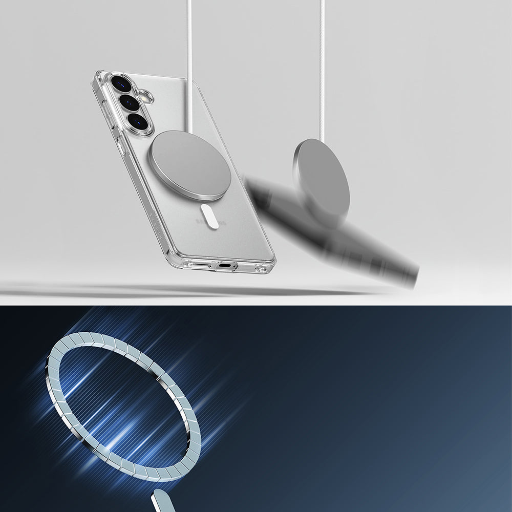 MagSafe-kotelo Samsung Galaxy S26 Plus -puhelimelle, Ringke, Fusion, Läpinäkyvä