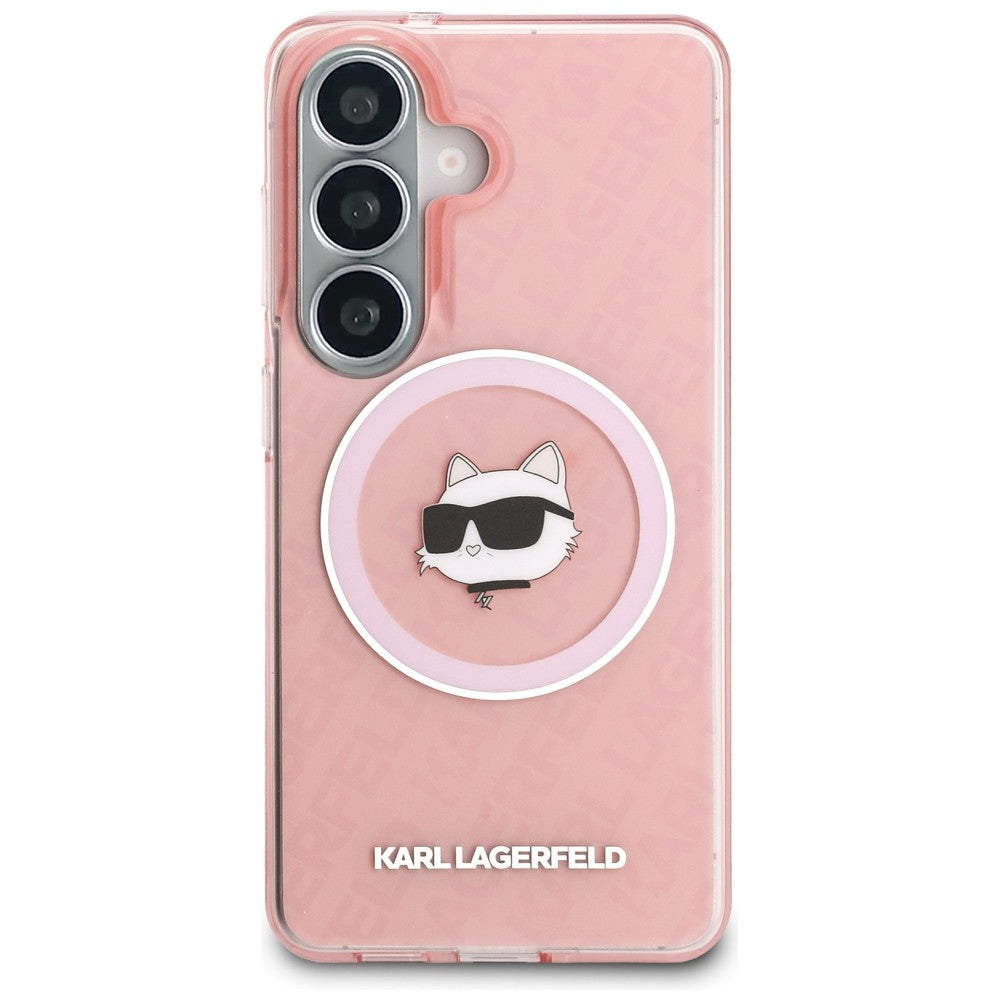 MagSafe-kotelo Samsung Galaxy S26 Plus S947:lle, Karl Lagerfeld, IML Choupette Head on KL Repeated Logo, Pinkki