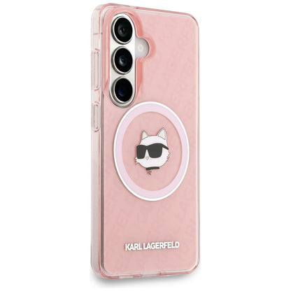 MagSafe-kotelo Samsung Galaxy S26 Plus S947:lle, Karl Lagerfeld, IML Choupette Head on KL Repeated Logo, Pinkki