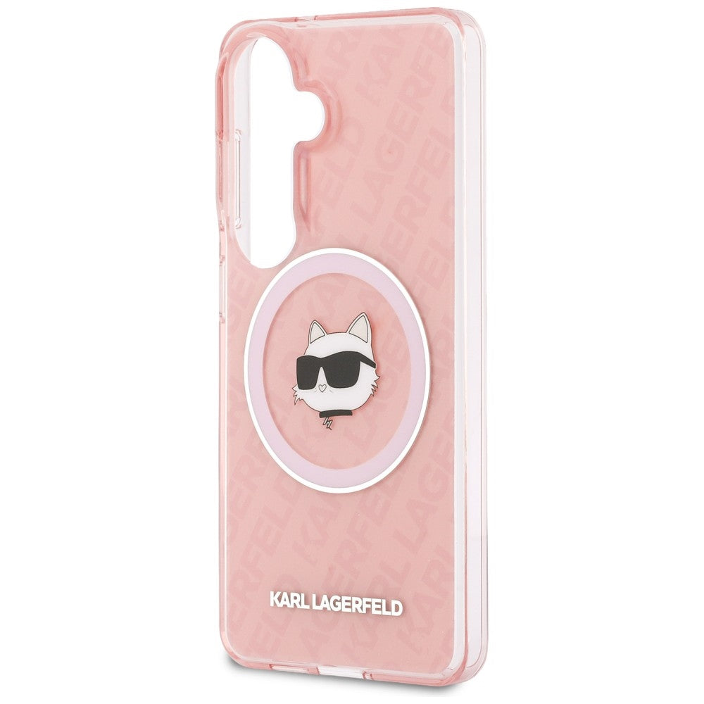 MagSafe-kotelo Samsung Galaxy S26 Plus S947:lle, Karl Lagerfeld, IML Choupette Head on KL Repeated Logo, Pinkki