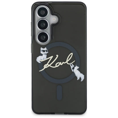 MagSafe-kuori Samsung Galaxy S26 Plus S947:lle, Karl Lagerfeld, IML Choupette Karl Script Logo, Musta