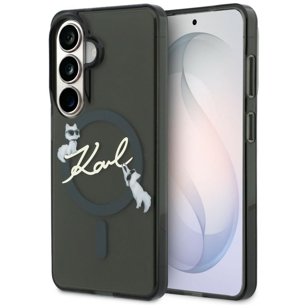 MagSafe-kuori Samsung Galaxy S26 Plus S947:lle, Karl Lagerfeld, IML Choupette Karl Script Logo, Musta
