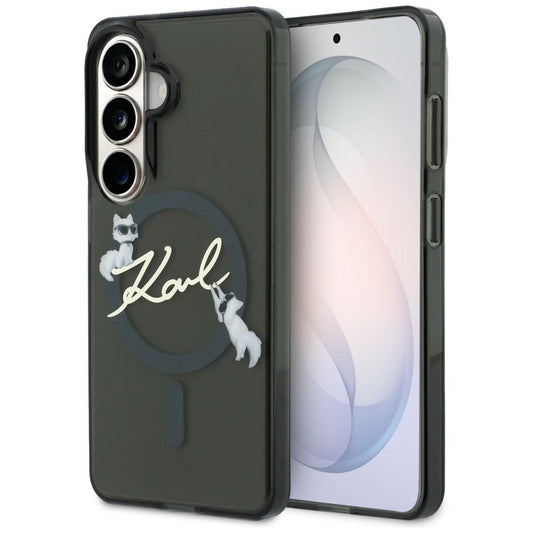 MagSafe-kuori Samsung Galaxy S26 Plus S947:lle, Karl Lagerfeld, IML Choupette Karl Script Logo, Musta