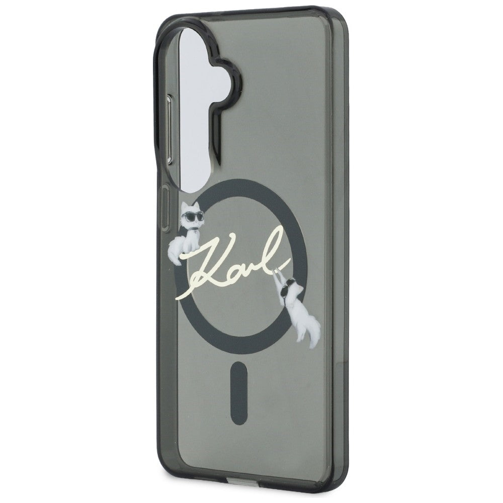 MagSafe-kuori Samsung Galaxy S26 Plus S947:lle, Karl Lagerfeld, IML Choupette Karl Script Logo, Musta