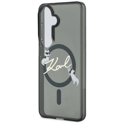 MagSafe-kuori Samsung Galaxy S26 Plus S947:lle, Karl Lagerfeld, IML Choupette Karl Script Logo, Musta