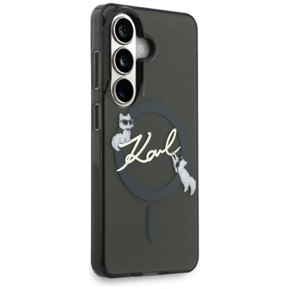 MagSafe-kuori Samsung Galaxy S26 Plus S947:lle, Karl Lagerfeld, IML Choupette Karl Script Logo, Musta