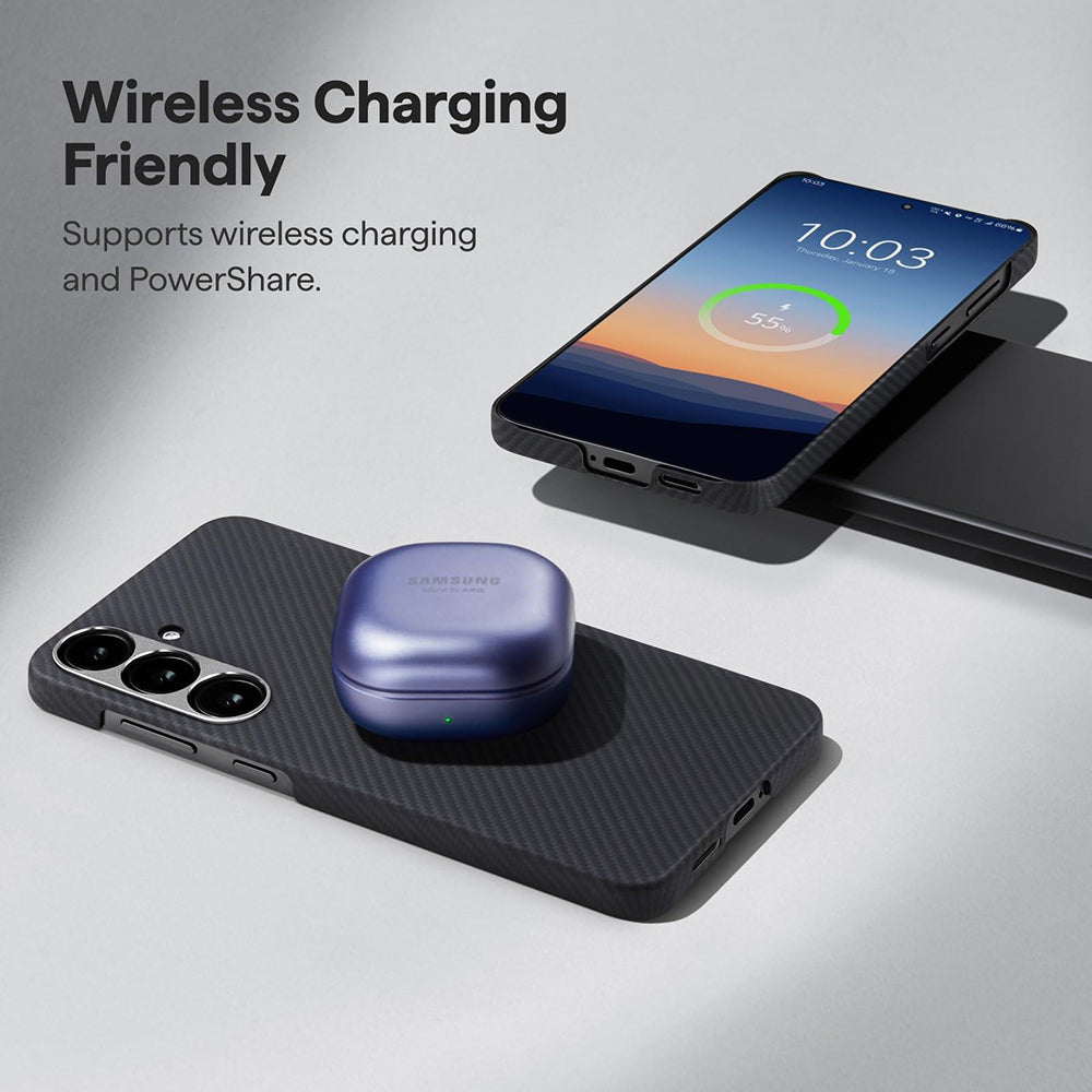 MagSafe-kotelo Samsung Galaxy S26 Plus S947:lle, Techsuit, Aramidikuitu, Musta